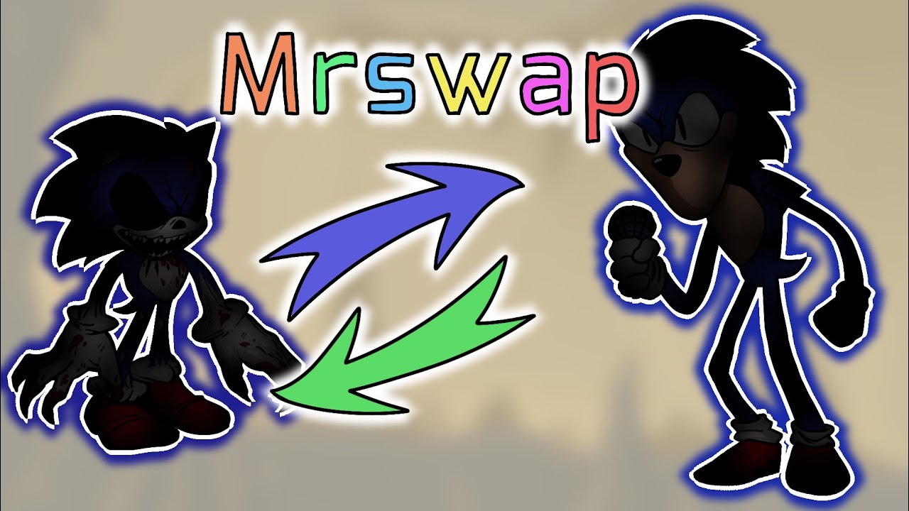 How To Do Sonic Faker Exe And Black Sun Exe Swapped Fnf Mr Swap Speed