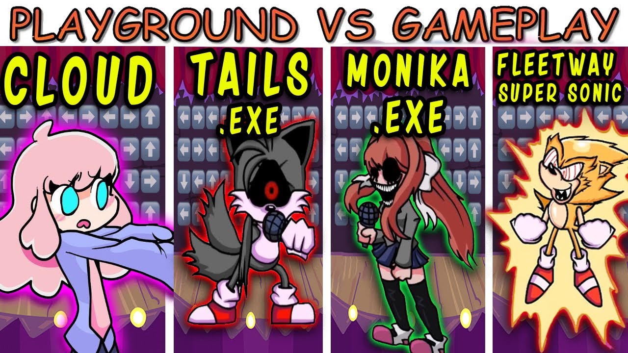 FNF Character Test Gameplay VS Playground Fnf Monica Fnf Tails Exe