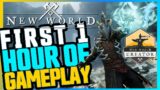 NEW WORLD – First 1 Hour of Gameplay (No Commentary) +giveaway in description