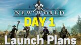 New World Launch – Day 1 Plans! (Pre-launch, Weapons, Crafting/Roles) and more!