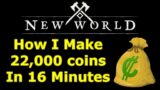 How I make 22,000 New World coins in 16 Minutes EVERY DAY