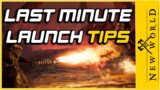 LAST MINUTE LAUNCH TIPS!! | New World