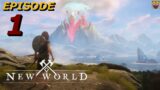 Let's Play New World – FULL RELEASE – Part 1 – Windsward – Sword and Shield – Gameplay Walkthrough