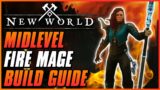 MY BEST FIRE MAGE BUILD FOR MIDGAME PvE & PvP | New World MMO | Levels 1-40 Setup Guide