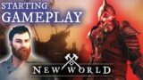 NEW WORLD GAMEPLAY: Full Intro, Character Creation, and Starting Camp
