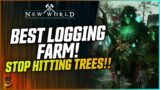 NEW WORLD – How To Get To Logging 200 FAST! STOP HITTING TREES!