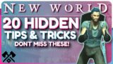 New World: 20+ HIDDEN Tips And Tricks – SECRETS To ENHANCE Your GAMEPLAY!