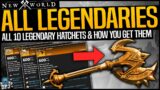 New World: ALL 10 LEGENDARY HATCHETS – HOW TO GET – FULL GUIDE – All Legendary Loot Drop Locations
