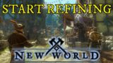 New World Basic Crafting Guide – REFINING (Smelting, Tanning, Weaving, Woodworking and Stonecutting)