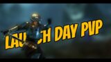 New World | Launch Day PVP | Great Axe, Hatchet, & Light Armor | Outnumbered or Outnumbering