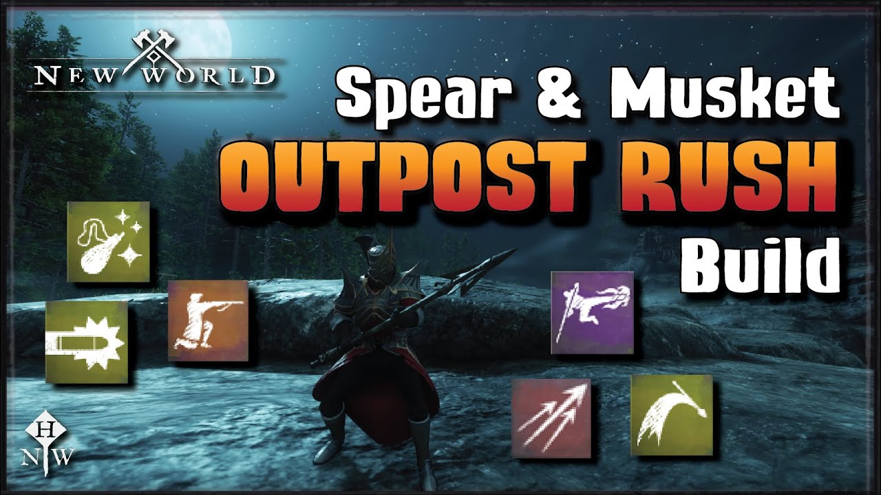 New World OUTPOST RUSH Spear & Musket Build (High Damage + CC