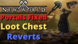 New World Patch Notes 1.0.3 Loot Changes, Portals Fixed, Server Transfers!