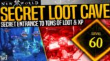 New World: SECRET ENTRANCE TO INSANE LOOT CAVE – Tons Of Loot & XP FARM – HIDDEN LOOT CAVE