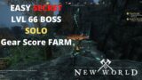 New World: Secret Solo lvl 60 Gear score Farm!