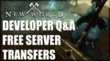 Server Transfer Dev Q&A – New World