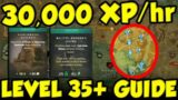 THE BEST LEVEL 35+ NEW WORLD LEVEL GUIDE | OVER 30,000 EXP/HR SOLO!