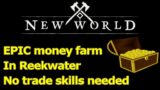 EPIC money farming route in Reekwater, NO TRADE SKILLS required, new world coin farm after 1.1