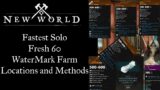 Fastest Fresh 60 Solo Watermark Farming Locations and Methods in New World