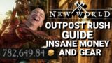 NEW WORLD OUTPOST RUSH GUIDE BEST WAY TO WIN SOLO! INSANE GOLD, GEAR AND AZOTH FARM