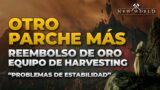 NUEVO PARCHE | Reembolso de oro y equipo de harvesting | New World