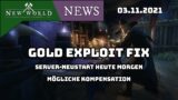 New World – Der Gold Exploit wird gefixt – Server Neustart heute – 03.11.2021