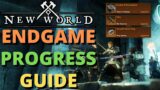 New World End Game Progress Guide! Patch 1.1 Items Gold Cooldowns!