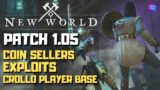 New World Patch 1.05: Coin Sellers, Exploits, Combat e Declino Player Base [News Update]