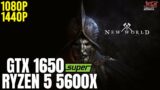 New World | Ryzen 5 5600x + GTX 1650 Super | 1080p, 1440p benchmarks!
