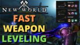 New World Weapon Leveling Guide! Fast XP Items Gold Azoth!