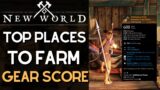 Top Places To Farm Gear Score In New World Part 1 | Fastest Gear Score & Orichalcum Ore Farm!