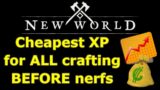ULTIMATE New World crafting guide, CHEAPEST xp for EACH SKILL before nerfs happen in 1.06