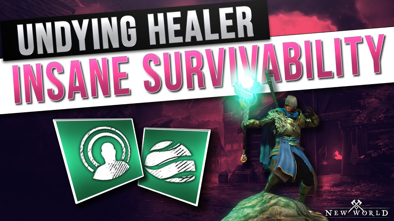 UNDYING HEALER! New World Healer Guide Lifestaff PvE/PvP Build New