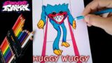 COMO DIBUJAR A HUGGY WUGGY EN LOS DUCTOS | FRIDAY NIGHT FUNKIN | how to draw huggy wuggy in vent