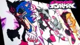 DIBUJANDO MODS DE FRIDAY NIGHT FUNKIN' | SONIC.EXE 2.0 | Corrupted | drawing fnf mods