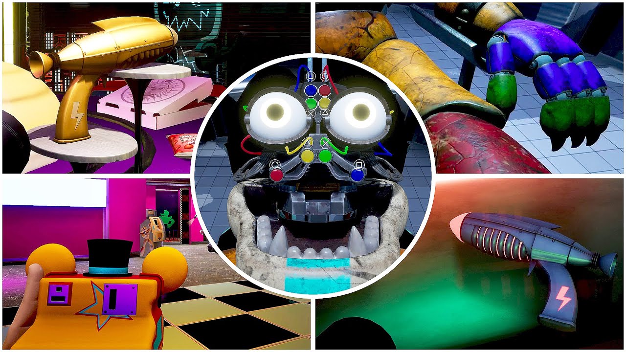 FNAF Security Breach All Weapons & Freddy Upgrades Showcase (2021