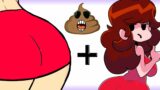 FNF GF + POOP = ? | Friday Night Funkin Animation meme with FNF Girlfriend