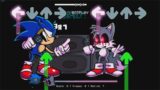 FNF Super Sonic V.S Sonic.EXE + Tails.EXE Horror Mod Full Week
