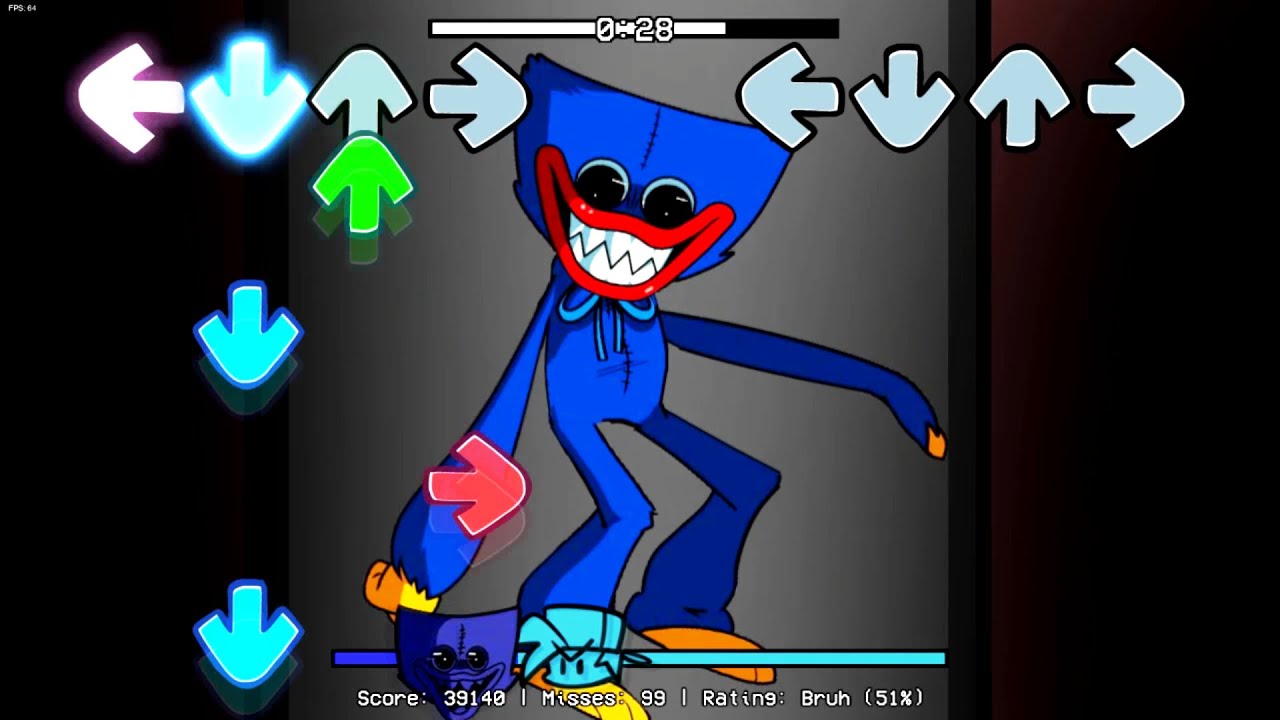 FNF V.S Huggy Wuggy VENTS but he's flying.... :O FULL HORROR MOD [HARD