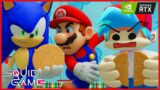 FNF VS Sonic VS Mario Bros Vs Squid Game 3D Animation