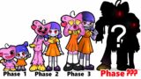 FNF comparison Battle Playtime Kissy Missy VS Squid Game Doll-ALL Phases of fnf Characters Animation