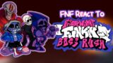 FNF react to VS Boss Rush FULL WEEK 1 // FNF Mod // Friday Night Funkin //