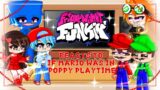 FNF reacts to If Mario was in Poppy Playtime | Gacha club | twinflix