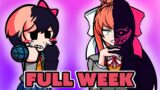 Friday Night Funkin Sayori, Natsuki, Yuri n Monika vs Evil Boyfriend FULL WEEK