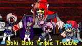 Friday Night Funkin': Doki Doki Triple Trouble – FNF Mod