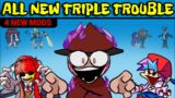 Friday Night Funkin' Triple Trouble Mods | Pibby, Monika.EXE, FNF Casts, Dave & Bambi (FNF Mod/Hard)