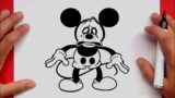 How to Draw FNF vs Sad Mickey Mouse (Wednesday's Infidelity)| Friday Night Funkin'