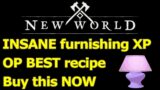 INSANE furnishing XP recipe, hands down CHEAPEST way from 100 to 200 furnishing in New World