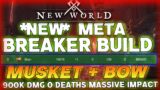 META BREAKER! Musket Bow 900K DMG 0 DEATHS War 50v50 – New World MMO PVP