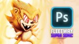 Making Fleetway Super Sonic from a Friday Night Funkin' Mod in Photoshop | Speed Edit