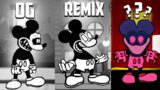 Mickey Mouse: OG vs REMIX vs CORRUPTED Friday Night Funkin` mods